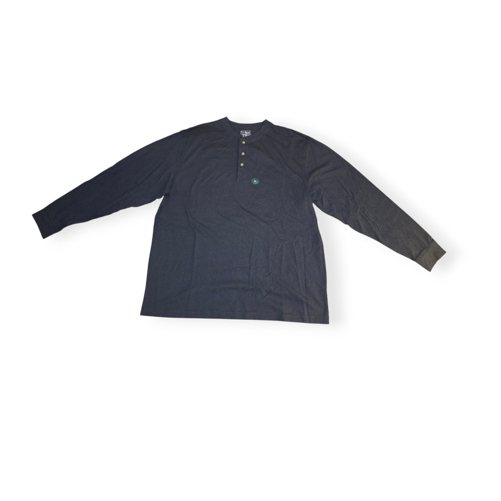 NWT Men's L.L.Bean Carefree Unshrinkable Long-Sleeve Henley Gray XL